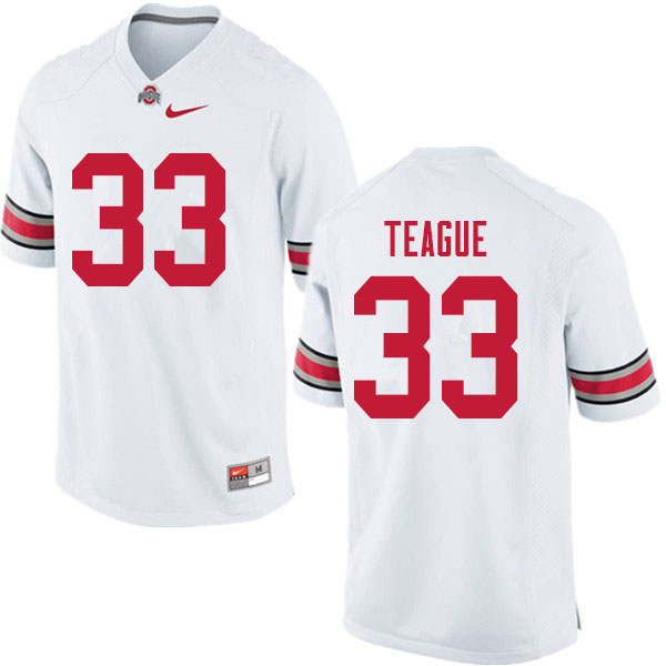 Men #33 Master Teague Ohio State Buckeyes College Football Jerseys Sale-White